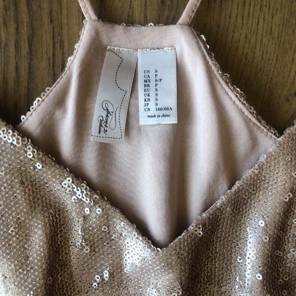 champagne gold sequin romper forever 21 2010 size small - Picture 2 of 3